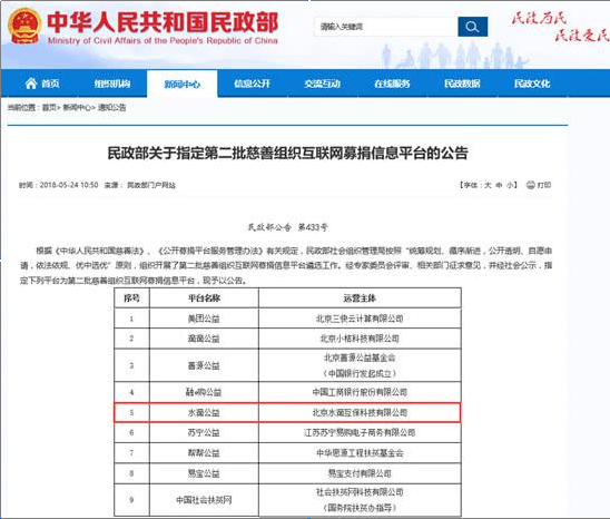 新一批互聯網公募信息平臺名單出爐:美團、水滴公司、滴滴等上榜